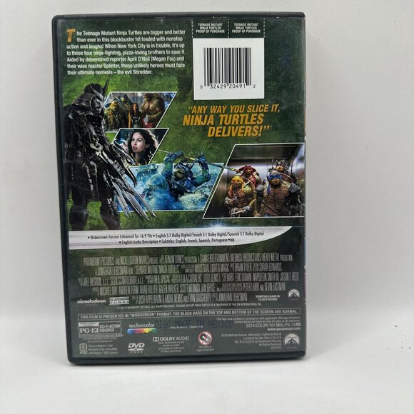 Teenage Mutant Ninja Turtles DVD - Action-Packed Movie - Picture 2 of 3
